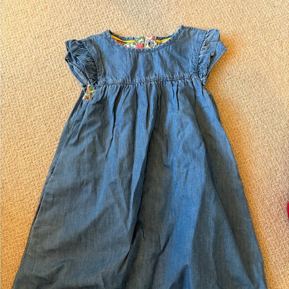 Boden Blue Denim Casual Kids Dress